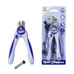 Thunderpaws Professional-Grade Dog Nail Clippers with Protective Guard and Safety Lock (Blue, Small to Medium Breeds)