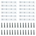 brackit 30pc Pack of Heavy Duty Steel Flat Straight Fixing Plates with 120x Screws - Ideal for Use as Supports or for Repair Fixing Mending Joining Furniture