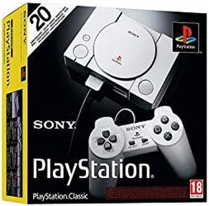 Sony Playstation Classic Console with 20 Playstation Games Pre-Installed Holiday Bundle, Includes Final Fantasy VII, Grand Theft Auto, Resident Evil Director's Cut and More