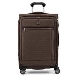 Travelpro Platinum Elite Softside Expandable Spinner Wheel Luggage, Rich Espresso, Checked-Medium 25-Inch