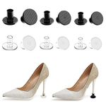 PALAY® 6 Pairs Heel cover for Women, 3 Sizes Protective Heel Caps, High Heel Protectors Heel Stopper for Wedding, Grass, Gravel, Wetlands Outdoor Events (Clear S+M+L & Black S+M+L)