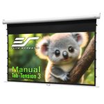 Elite Screens Manual Tab Tension 3, CineWhite®P, 110-INCH with Extra 12" Drop Pull Down Projector Movie Screen Gaming Presentations ISF Certified, MT110XWH3-E12