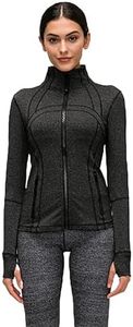 Running Jackets for Women, cottony-Soft Full Zip Slim Fit Athletic Workout Jacket with Pockets (S)