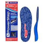 Powerstep® Pinnacle Plus Met Insoles, Red/Blue,Men's 7-7.5, Women's 9-9.5