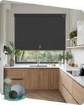 Yoolax Motorized Blinds with Remote, 100% Blackout Smart Blinds Work with Alexa, Google, Apple Home, Motorized Shades for Bedroom, Custom Electric Shades Voice Control (Vinyl-Dark Grey)