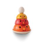 PlanToys Wooden Nesting Chicken Stacking Toy (5695) | Sustainably Made from Rubberwood and Non-Toxic Paints and Dyes | Eco-Friendly PlanWood