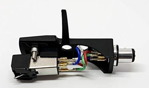 Pfanstiehl Black Headshell,Mount,Cartridge and Conical stylus,needle for Pioneer PL550,PL10,PL510,PL71,PL400,PL100,PL115D,PL120,PL300,PL514X,SPL100,PL112D