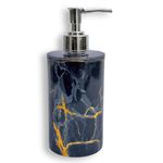 EMOH ROCED liquid Soap Dispenser|Sanitizer Dispenser, Lotion, Shampoo Dispenser | Handwash Bottle for Kitchen | Soap Dispenser for Wash Basin 300ML (Marble Black)