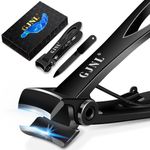 Nail Clippers for Men Thick Nails - 16mm Sharp Wide Jaw Opening Toenail Clippers for Seniors Thick Nails Cutter, Black Extra Large Heavy Duty Clippers Father's Day Gifts for Dad Men