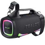 ZEALOT Bluetooth Speaker, 80W Speakers Bluetooth Wireless(100W Peak), 56H Playtime, Dual Pairing, XBass, Bluetooth 5.3, 24000mAh Power Bank, Outdoor Waterproof Speaker for Camping, Beach, and Party