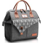 Lekesky 10L Insulated Lunch Bag for Women for Work Lunch Tote, Grey