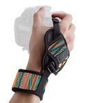 TrueSHOT DSLR Camera Hand Wrist Strap with Aztech Neoprene Design by USA Gear - Works With Nikon D3400 , D3300 , CoolPix P900 and More Cameras