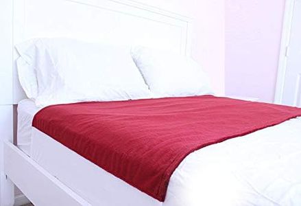 Cycleliners Period Bed Sheets Protector - Waterproof Leakproof Reusable Washable Menstrual Bed Pad, Burgundy, Queen