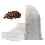 50pcs No Mess Cold Brew Bags, 6x10 inch Disposable Coffee Filter Bag Fine Mesh Brewing Drawstring Pouches for Iced Coffee Hot Tea Herb Spice