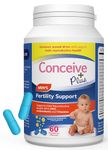 CONCEIVE PLUS Male Fertility Supplements - Boost Sperm Count, Motility & Libido - Maca Root, Folic Acid, L-Arginine, Zinc & Magnesium - Multivitamin for Men’s Health & Fertility Support, 60 Caps