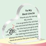 WTOPP Uncle Gifts Heart-Shaped Acry