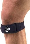 (Large, black/white) - Pro-Tec Athletics Knee Patellar Tendon Strap