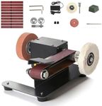 AutoShark 6-In-1 Mini Belt Sander Mini Belt Sander, Electric Small Sander Knife Sharpener Supplies, 7 Adjustable Speed, 795 Motor, Metal Wood DIY Handcraft, Tool & Knife Sharpening (Advanced Kit).
