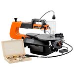 LUXTER TSSM-12 16" Professional Scroll Saw120 Watt Powerful Motor, equipped with PTO Shaft, LED Lamp, Variable Speed Control option for cutting Hard Wood Material to Plastic and thin metal sheet