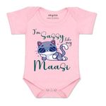 ARVESA I Am Sassy Like My Bua R-937 Pink 9-12 Months Romper for Baby Boy & Girl dress