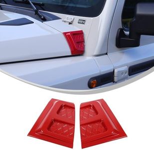 Hood Cowl Body Armor Outer Cowl Cover Trim Compatible with INEOS Grenadier 2020-2025 Accessories Car Front Hood Outer Corner Guard Protector Engine Side Outer Cowling Cover, ABS (Red)