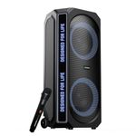 Blaupunkt New Launch Rock & Roll Ibiza 180W RMS Party Speaker with Dual 8” Woofers, Recording Button, Animated Text Display, Bass Boost Button, Wireless UHF Mic, Echo Reverb Control & Portable Wheels