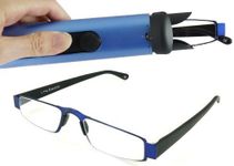 I-Mag Executive Slim Metal Reading Glasses with Hard Case (2.00, Blue)