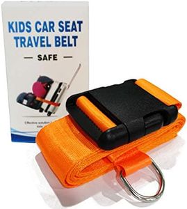 Car Seat Travel Belt to Suitcase,Car Seat Travel Strap to Convert Kid Car Seat and Carry-on Luggage to Airport Car Seat Stroller Carrier,Safe Travel Solution for Transport Car Seat (Orange)