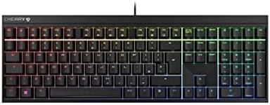CHERRY MX 2.0S, Wired Gaming Keyboard with RGB Lighting, UK Layout (QWERTY), Designed in Germany, Original MX BROWN Switches, Black