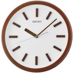 Seiko Elegant Round Black Plastic Analog Home Decor Wall Clock with Sweep Movement (Size: 34.8 x 4.5 x 34.8 CM | Weight: 1020 grm | Color: Black)