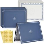 24-Pack Navy Blue Certificate Holders Kit, Includes Covers, Letter-Size Certificate Paper, and Gold Seals for Graduation, Student Awards, and Employee Recognition (72 Pcs Set)