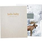 Unisex Baby Memory Book | Minimalist Baby First Year Keepsake for Milestones | Baby Books First Year Scrapbook | Simple Journal for Boy Girl Milestones | Natural Linen Wild - Peachly