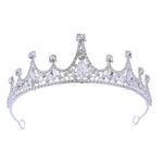 Crowns for Adults, Silver Rhinestone Kids Princess Tiara for Women Fancy Dress Girls Tiaras Queen Crown for Wedding, Birthday Party, Graduation Ball