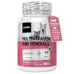 Multivitamins for Dogs & Cats - With 18 Vitamins & Minerals - 365 Chicken-Flavoured Tablets - Dog Vitamins and Supplements for Natural Immunity, Skin, Coat, Muscles & Joints for All Ages