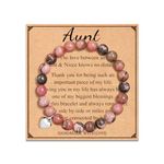 MAVQUE Aunt Bracelet Gifts from Niece, Natural Stone Bracelet Gifts for Aunt