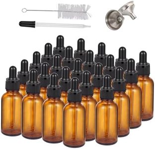 GarveeTech 24 Pcs Amber Glass Dropping Bottles, 30ml (1 oz) Eye Dropper Bottle, Mini Essential Oil Dropper Bottles, Leak Proof Travel Bottles, Empty Travel Sample Vials, GT-LS-PHO_0QBX7LLMtvRd8