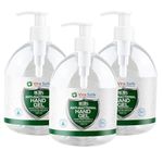 3x Vira Safe 500ml Hand Sanitiser Antibacterial Gel Certified Kills 99% Germs Fast Drying Moisturising Formula