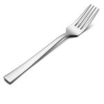 Salad Forks Set of 12, E-far 6.7 Inch Stainless Steel Dessert Forks for Home, Kitchen or Restaurant, Non-toxic & Mirror Polished, Squared Edge & Dishwasher Safe