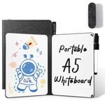 AGM A5 Mini Whiteboard, Double Sided Portable Dry Erase Board with Pen, for Study, Meeting,Doodling-Black