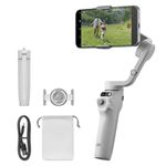 DJI Osmo Mobile 6, 3-Axis Phone Gimbal, Object Tracking, Built-in Extension Rod, Portable and Foldable, Gimbal Stabilizer for iPhone, Android, YouTube TikTok Video, Platinum Gray