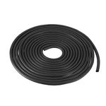 uxcell Foam Rubber Weather Seal Strip, 3mm(1/8") Diameter 6 Meters (19.69Ft) Long Round EPDM Rubber for DIY Gasket, Warehouse, Pads, Foam Tubing, Crafts