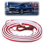 71 Inch Car Hood LED Light Strip, 1.8M Flexible Dynamic Light Strip, 12V Waterproof Daytime Running LED Lights for Cars SUVs Trucks Engine Cover Decoration Exterior(White)