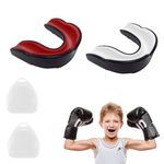 Nuqin Sports Mouthguards 2Pcs Adults and Youth Mouth Guard Mouthguards for Sports Kids with Case for Boxing Judo Karate Rugby Martial Arts MMA and All Contact Sports