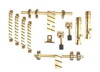 Kinfolk 125 Double Door Antique kit Set, Door Fitting Set, Door Accessories (12"-1 Aldrop, 10"-1 Latch, 4 Handles, 2 Tower Bolt and 2 Door Stopper, Finish : Antique Brass)