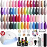 MEFA 56 Pcs Gel Nail Polish Kit wit