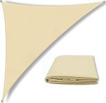 Farbrich Sun Sail, Waterproof, Triangle, Right Angle, 3 x 4 x 5 m, Cream, Premium PES Polyester 95% UV Protection for Balcony, Patio, Garden, Includes 3 Mounting Ropes