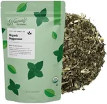 Heavenly Tea Leaves Organic Peppermint, Bulk Loose Leaf Herbal Tisane, 1 Lb. (Approx. 200 Cups) - Minty, Great For Hot Or Iced Tea, Immune & Heart Support, Gut & Digestion