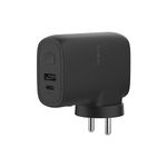 Belkin USB-C Hybrid Wall Charger | 25W PPS + 5K Power Bank | iPhone 16, 15, 14, 13 | Black