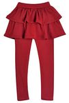 Happy Cherry Baby Girl Leggings Pantskirt Trousers Tights Pants Burgundy, 5-6 Yaers