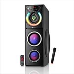 TRONICA RIDHAM 3 - The Powerful Bluetooth 100W Home Theater DJ Speaker with Vivid Light Effects, Supports PenDrive/SD Card/FM/TV/Aux with Remote & Free Wireless Mic